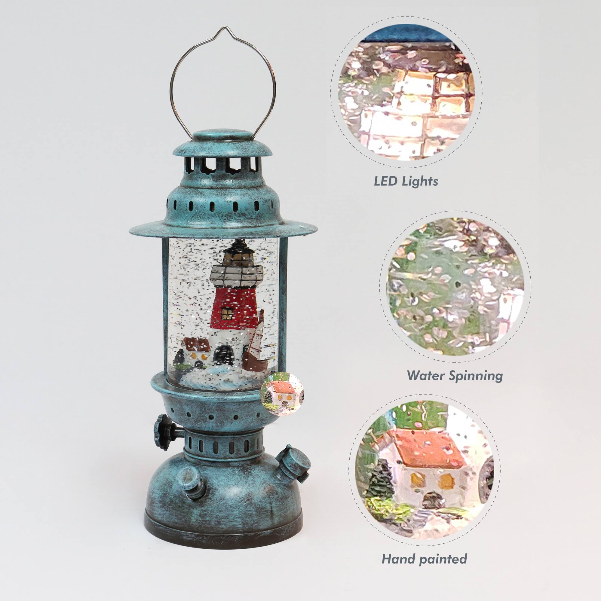Moments in Time 10" Acrylic Lantern Lighthouse Décor